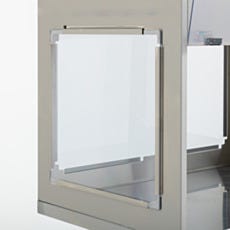universal vertical laminar flow hood with stainless steel frame