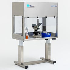 universal vertical laminar flow hood with stainless steel frame