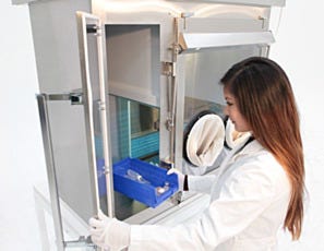 USP 797 Isolator Glovebox Antechamber View With Model