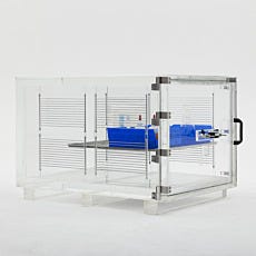 Full view of acrylic vaccum chamber 1.5'' thick filled