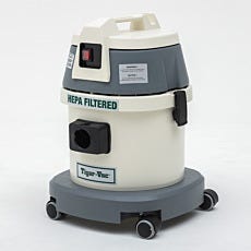 full view of white vacuum for bull dog 351