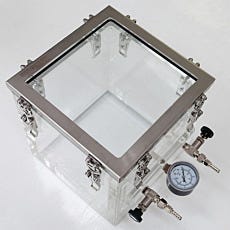 Cleanroom Acrylic Vacuum Chamber With Glass Top