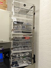Two Terra Universal ValuLine® desiccators stacked for sample storage