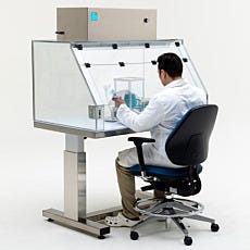 benchtop fume hood with blower module for safe ventilation of fumes
