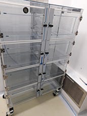 Mobile Desiccator cabinet static dissipative PVC for general pharmaceutical storage
