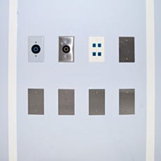 Interior view of hardwall ValuLine® cleanroom's electrical panel