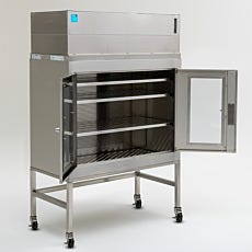 valuline mobile laminar flow cabinet with ups battery system open
