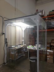 Class 10,000 softwall cleanroom for packaging herbal extracts