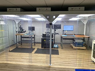 Anti static strip shield covered cleanroom