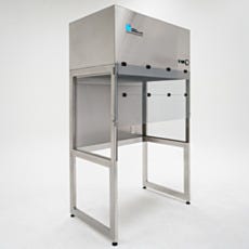 Stainless steel ValuLine® vertical laminar flow station with an open base