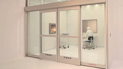 Short video showing the cleanroom automatic door