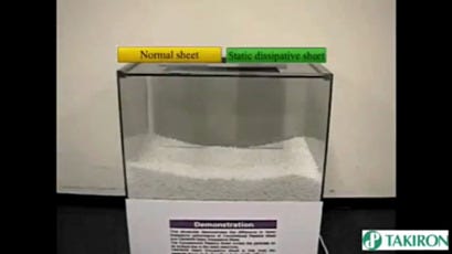 Video of Particle Attraction using Acrylic vs. Dissipative PVC