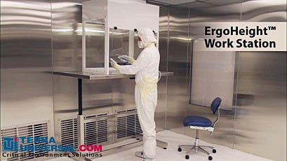 Video Demonstration of ErgoHeight® Auto-Adjusting Cleanroom Work Station