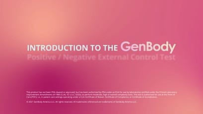Video describing how to perform positive and negative external controls before testing