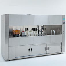 Stainless steel wet station for RCA silicon wafer cleaning, wet etching and rinsing