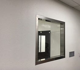 BioSafe Double-Sided Stainless Steel Framed Window Tempered Glass