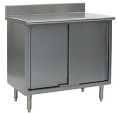Eagle Steel Work Table Cabinet With Backsplash Sliding Door