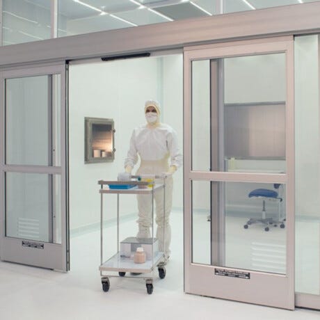 Automatic Sliding Cleanroom Double Door