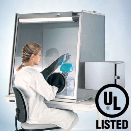 Stainless Steel Full-View Glove Box Isolator