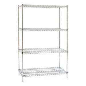 Image of two of Olympic's chromate wire shelving