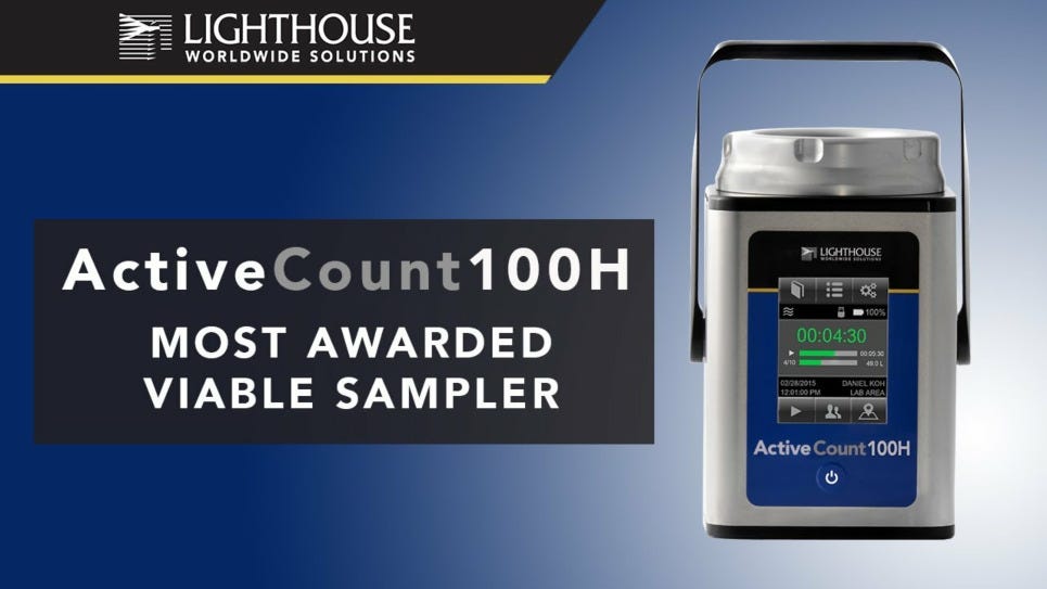 Lighthouse ActiveCount 100H Viable Microbial Air Sampler by LWS