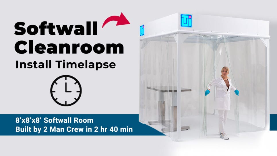 Softwall Cleanroom Installation Timelapse