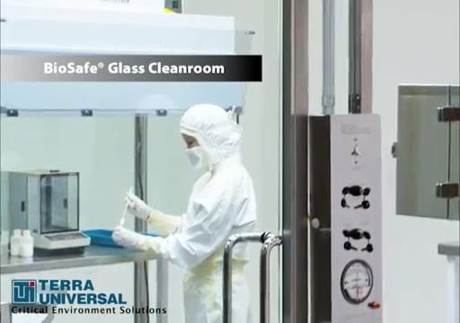 BioSafe Wash-Down Tempered Glass Cleanroom
