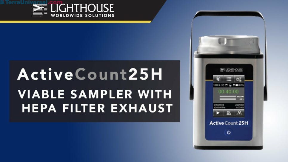 Lighthouse ActiveCount 25H Viable Microbial Air Sampler by LWS