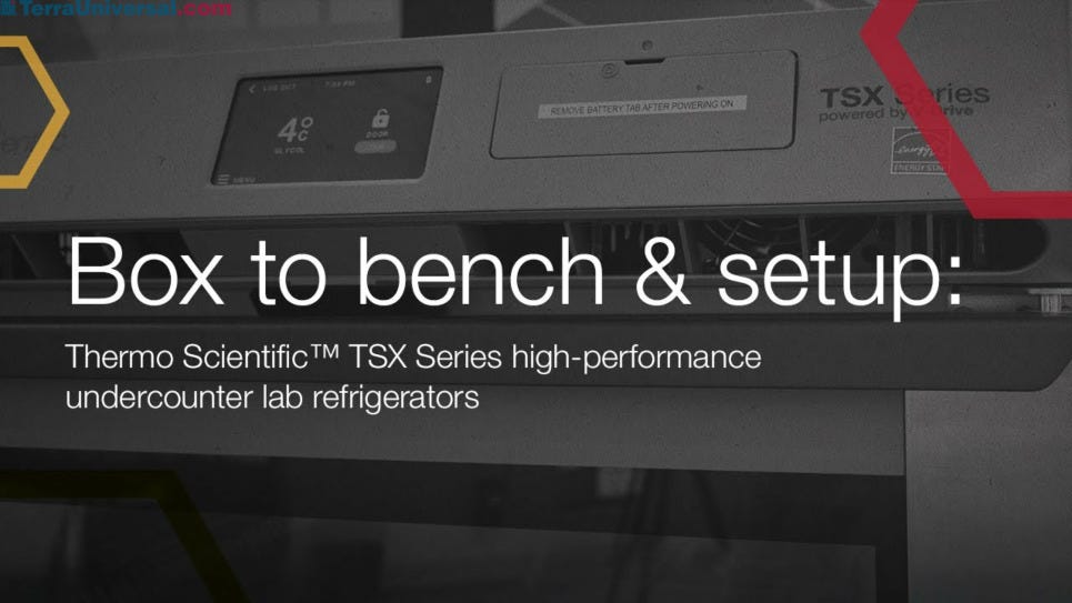Box to Bench & Setup: Thermo Scientific TSX Series High-Performance Undercounter Lab Refrigerators