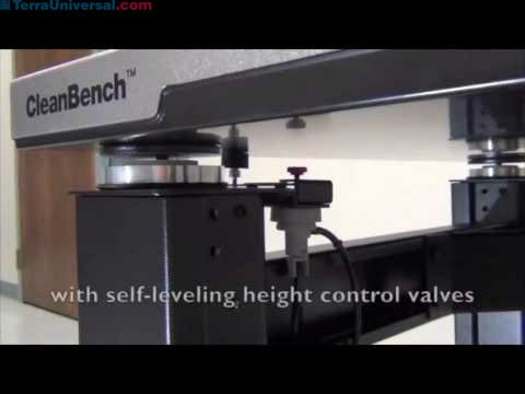 Video showcases the options, accesorries, and functions of the vibration isolation table