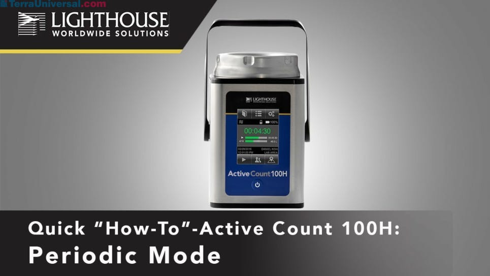 Periodic Sampling using Lighthouse ActiveCount 100H Viable Microbial Air Sampler by LWS