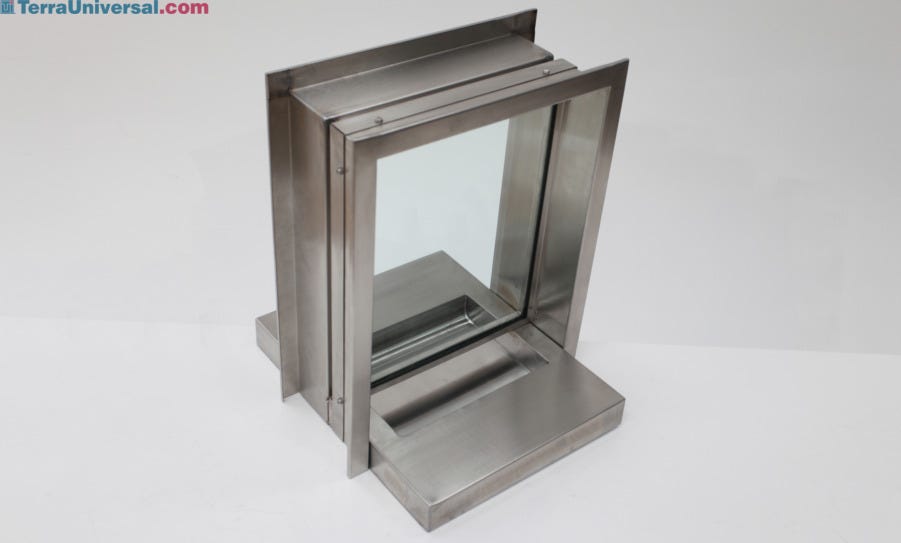 PassThrough; Convenience Window, Horizontal Sliding, 24" W x 24" H, Wall Mount, Polypropylene