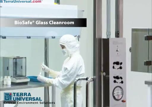 BioSafe Wash-Down Tempered Glass Cleanroom