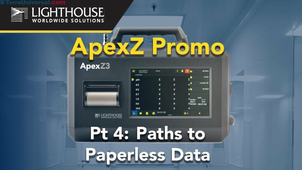 Paths to Paperless Data - Lighthouse ApexZ Portable Airborne Particle Counters by LWS