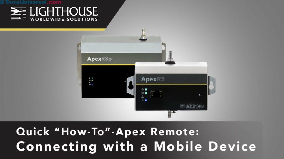 Lighthouse ApexRemote Series Connection to a Mobile Device by LWS