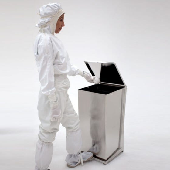 Electropolished Stainless Steel BioSafe Waste Receptacle