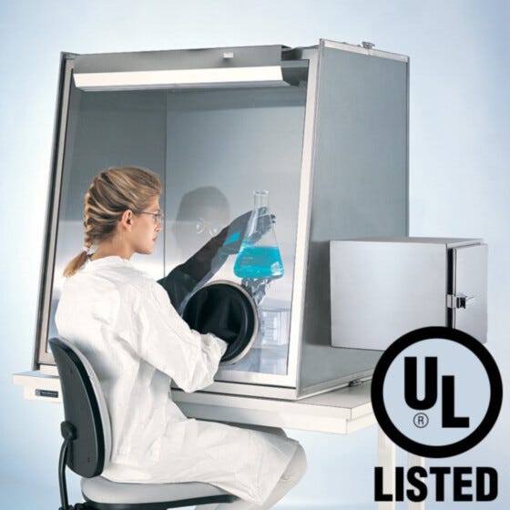 Stainless Steel Full-View Glove Box Isolator