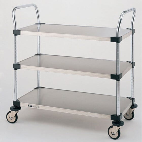 InterMetro 3-Shelf MW 200 Stainless Steel Utility Cart