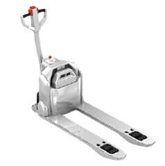 superlift's 3,300 lbs capacity pallet truck facing to the right