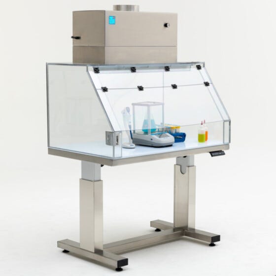 benchtop fume hood with hepa and carbon filter module