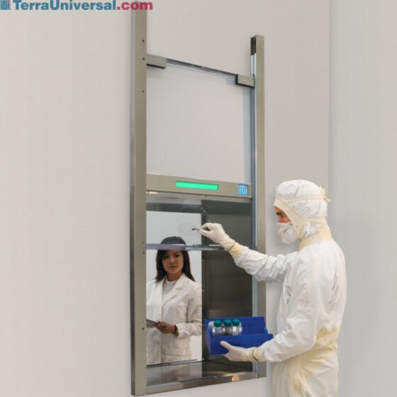 Cleanroom Pass-Through Chamber with Slide-Up Door