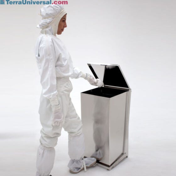 Electropolished Stainless Steel BioSafe Waste Receptacle