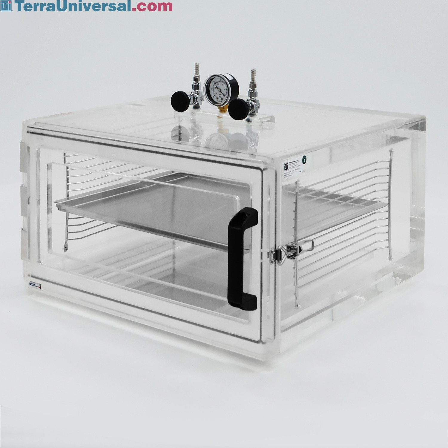 Desiccator Cabinet, Clear Acrylic, 3 Door Dry Box, 12W, 12D, 36H