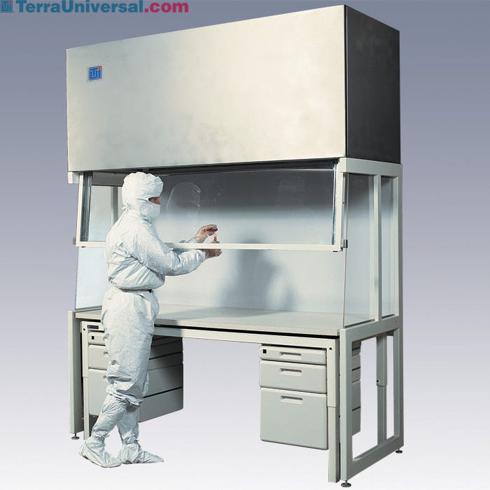 Fume Hood; Exhaust Fume, PowderCoated Steel, 96" W x 30" D x 96" H,120