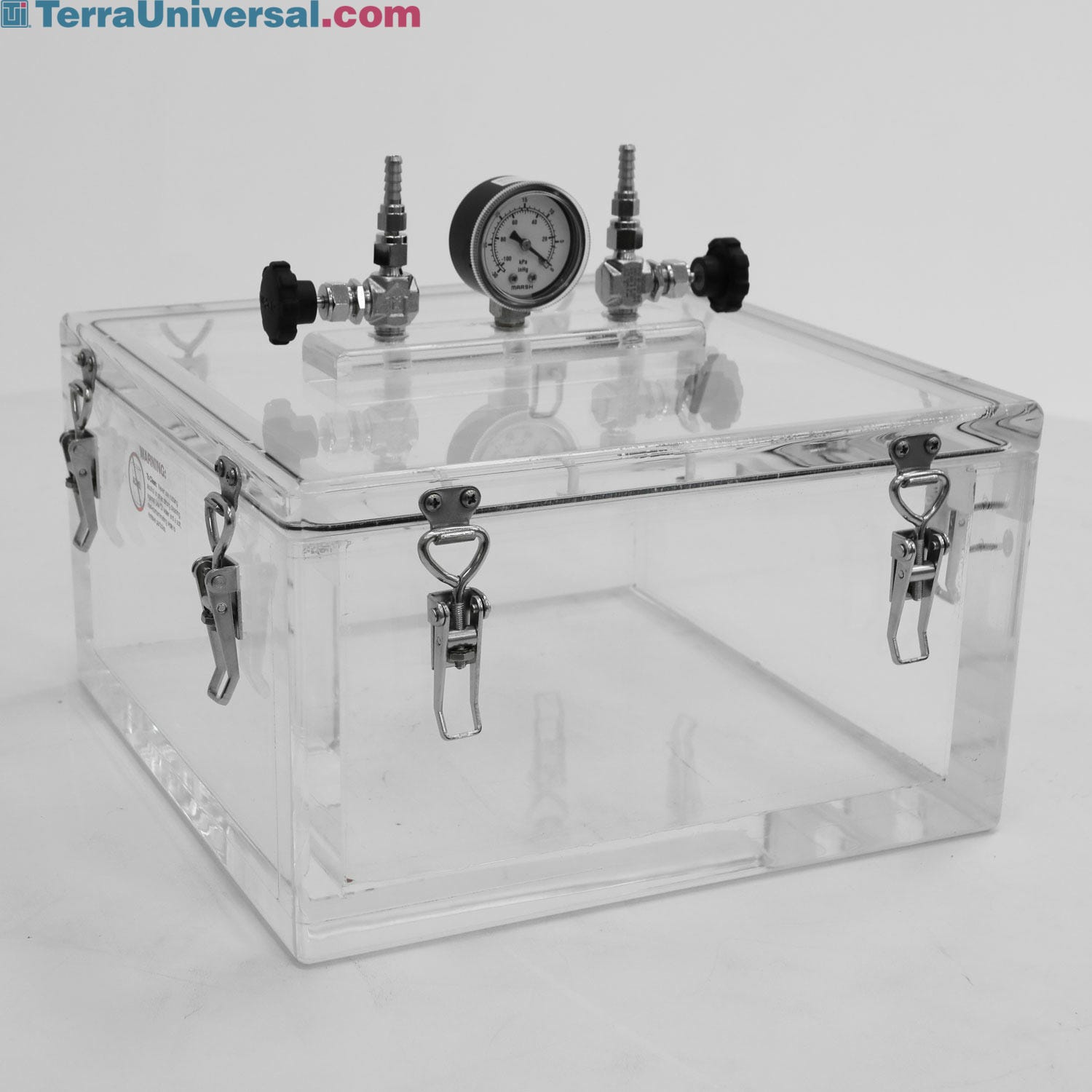 Air/Water Tight Clear Acrylic Box w/ Removable White Acrylic Base