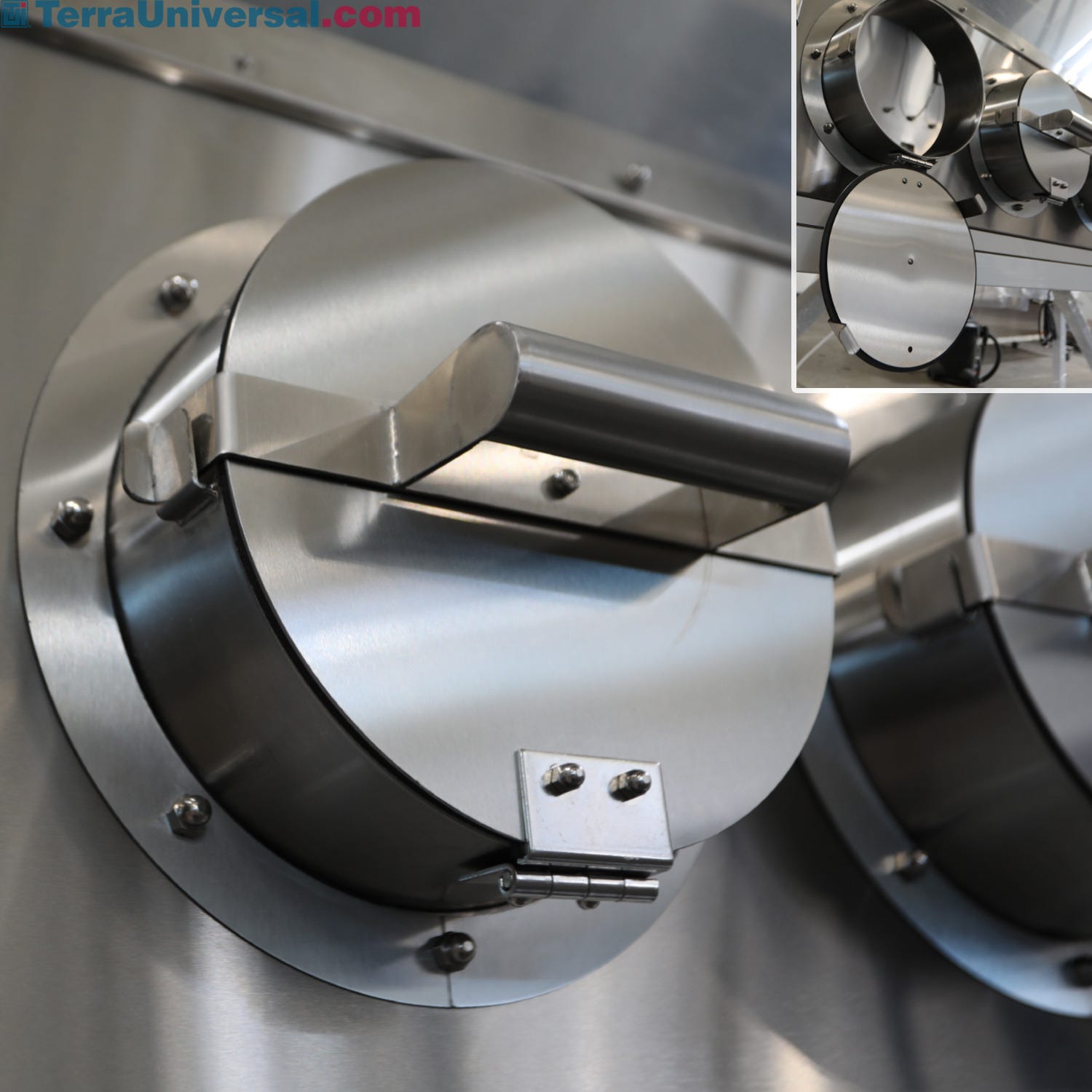 Glove Box; Insulated, 304 Stainless Steel, 41" W x 33" D x 43" H, 2 Glove Ports, Full TiltUp