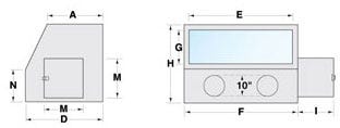 Series 300 Glove Box Dimensional Illustration