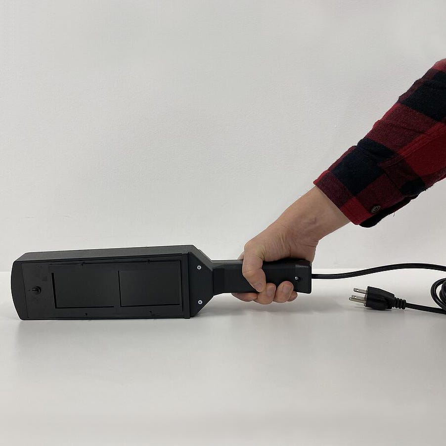 UVP Handheld UV Lamp by Analytik Jena shown with operator