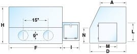 ValuLine Portable Glove Box Dimensional Illustration