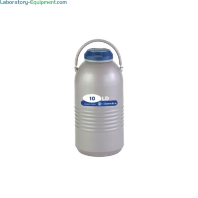 TW 10LDB Dewar by IC Biomedical with 10-liter LN2 capacity and a snap-on cap closure for secure sample storage and dispensing  |  6901-02 displayed